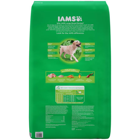 IAMS Adult Large Breed Healthy Dry Dog Food Chicken Dog Kibble, 50 Lb. Bag