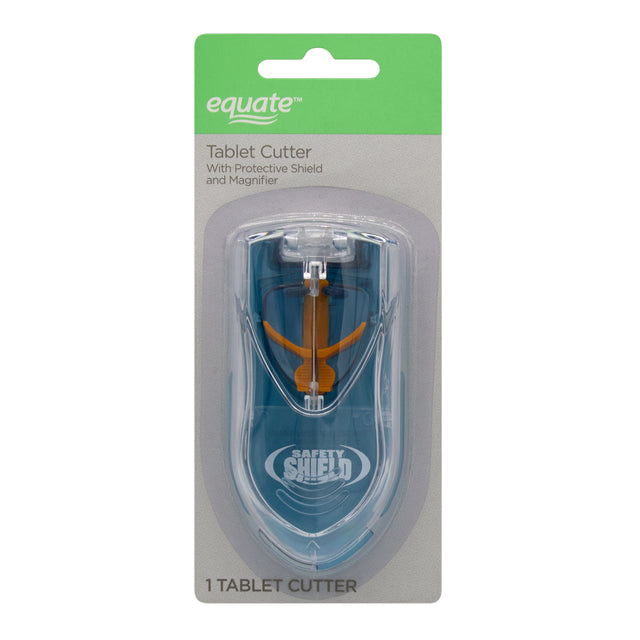Equate Pill Cutter with Safety Shield and Magnifier, Plastic
