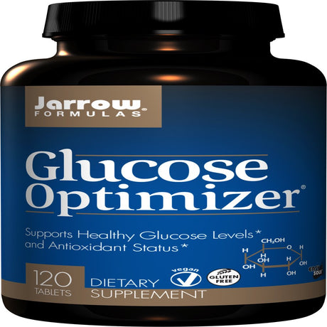 Jarrow Formulas Glucose Optimizer, Supports Healthy Glucose Levels and Antioxidant Status, 120 Easy-Solv Tabs