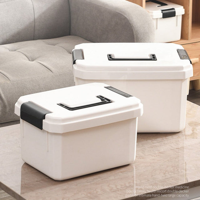 Jiaroswwei Portable Plastic Home Medicine Case Health Care Drug First Aid Kit Storage Box Pill Organizer