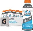 Gatorade Zero with Protein, 10G Whey Protein Isolate, Zero Sugar, Vegetarian, Liquid Electrolytes, Cool Blue, 16.9 Fl Oz Bottle, 12 Pack