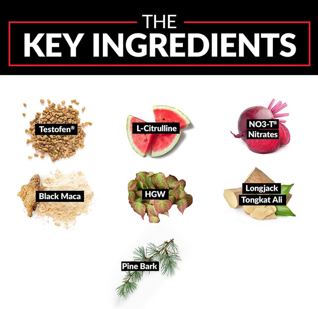 FORCE FACTOR Test X180 V2 Testosterone Booster for Men, Testosterone Supplement with Testofen and NO3-T Nitrates to Build Muscle, Increase Nitric Oxide, and Boost Vitality and Performance, 90 Tablets