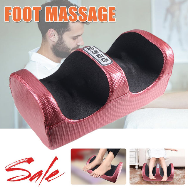 INTBASE Foot Massager with Heat,Chronic Nerve Pain Therapy Spa Gift Deep Kneading Rolling Massage for Leg Calf Ankle, Electric Shiatsu Foot Massager(Claret)