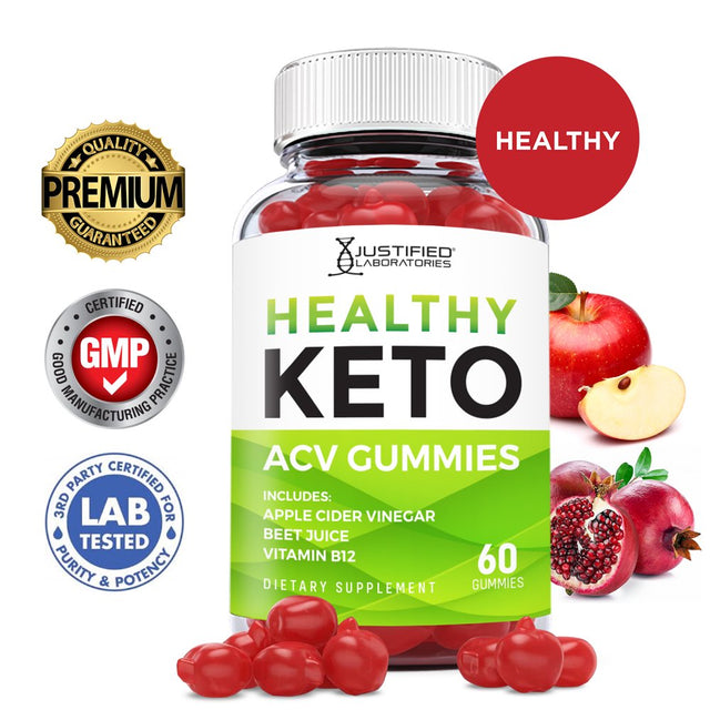 Healthy Keto ACV Gummies 1000MG Dietary Supplement 60 Gummys
