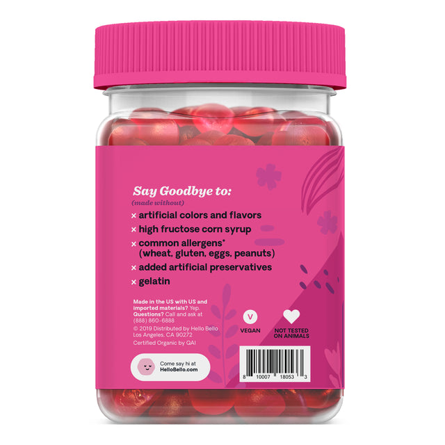 Hello Bello Organic Women'S Multi Vitamin Gummy, 60Ct