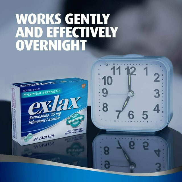 Ex-Lax Maximum Strength Stomach Relief Laxative Pills, 48Ct