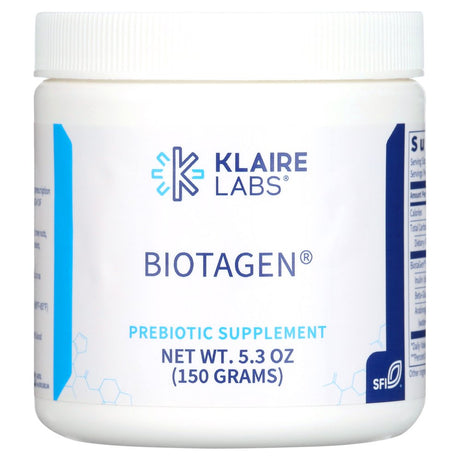 Klaire Labs Biotagen Powder - Prebiotic Inulin, Beta-Glucan & Arabinogalactan to Support Gut Microbiota (30 Servings, 150 Grams)