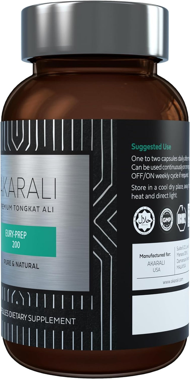 Tongkat Ali Extract for Men & Women 200:1 Highly Concentrated 1.5% Eurycomanone MIT Formulated, US Patented Physta® Supports Strength, Energy & Performance (30 Count)