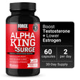 Force Factor Alpha King Surge Testosterone Booster and Fat Burner for Men, 60 Capsules