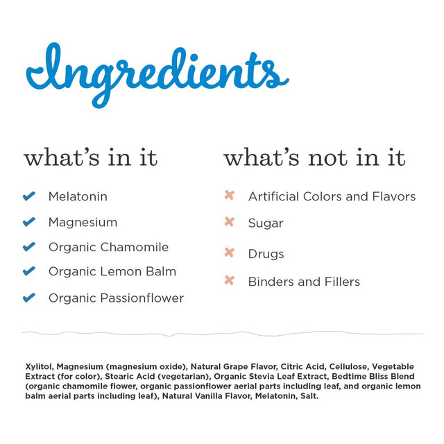 (2 Pack) Mommy'S Bliss Kids Sleep Chewable, Grape, Dietary Supplement, 35 Count