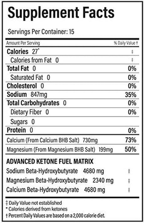 Ketond Exogenous Ketones Advanced Blend Drink Ketones for Rapid Weight Loss - Best Fuel for Energy, Mental Performance and Weight Loss - Tigers Blood (15 Servings)