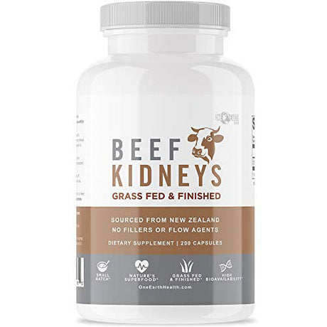 Grass Fed Beef Kidney Supplement - (200 Count) New Zealand Sourced for Kidney Support and DAO Health