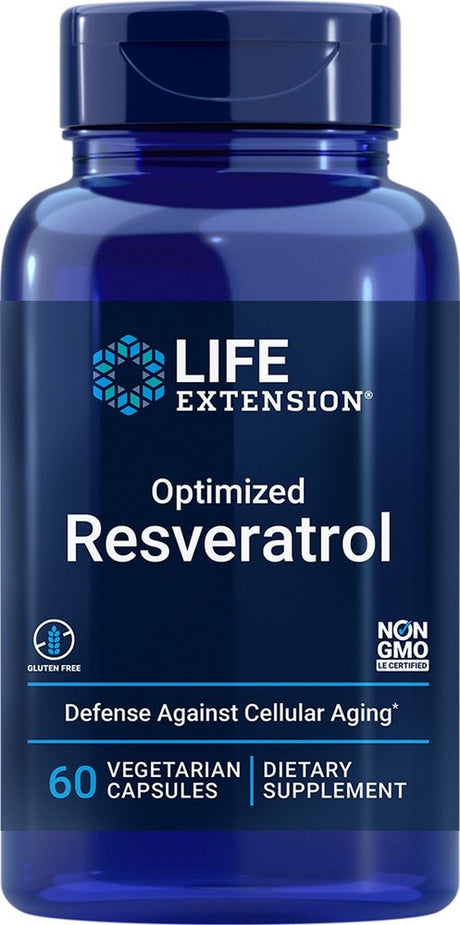 Life Extension Optimized Resveratrol -- 60 Vegetarian Capsules