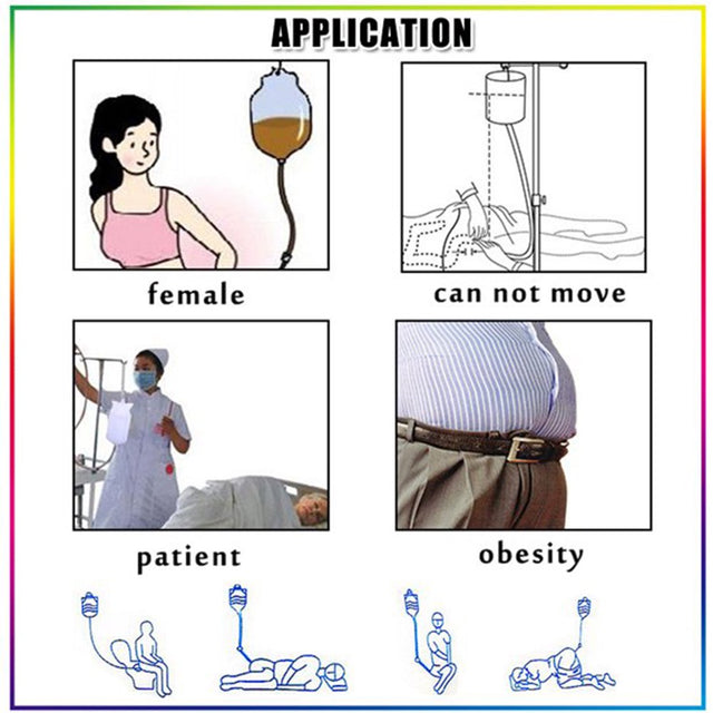 Hvxrjkn 6Pcs Enema Bag Kit Rubber Enema Cleaner Includes 2L Hot Water Bottle 4.9Ft Hose Controlled Water Flow Valve 2 Syringe Pipe Hook Water Coffee Enema Kit for Colon Detox Cleanse Enemas