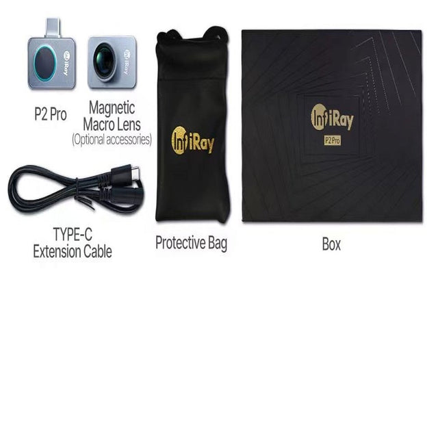 P2 Pro Infiray Xinfrared Thermal IR Camera Imager Night Vision Infrared Imaging for Type C Phones with Handle Holder for Android Type C