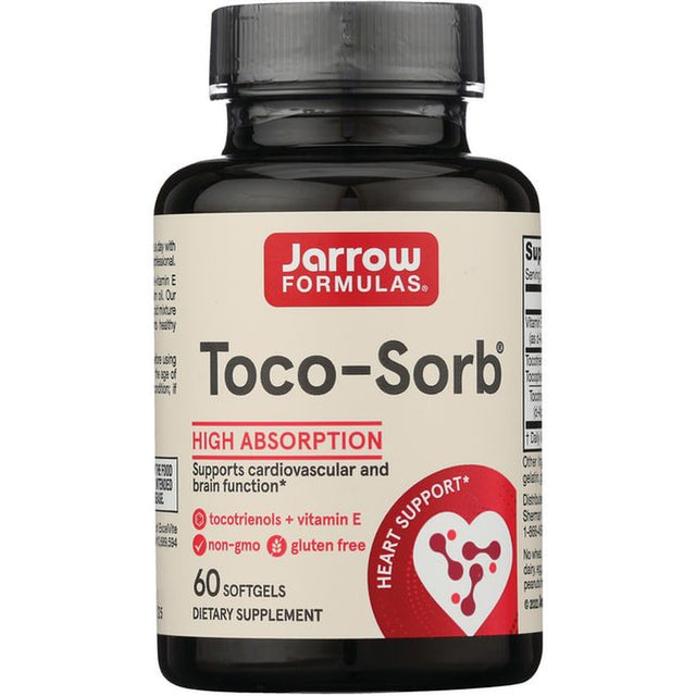 Jarrow Formulas - Toco-Sorb Mixed Tocotrienols and Vitamin E 60 Mg. - 60 Softgels Formerly Toco-Life