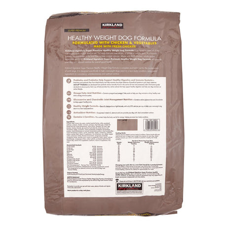 Kirkland Signature Dog Food Healthy Weight Chicken & Vegetable, 40 Lb