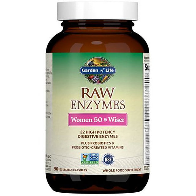 Garden of Life Garden of Life Raw Enzymes Women 50 & Wiser, 90 Ea