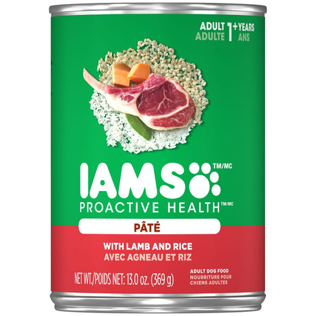 Iams Proactive Health Adult Wet Dog Food Classic Ground with Lamb & Rice, 13 Oz. Can