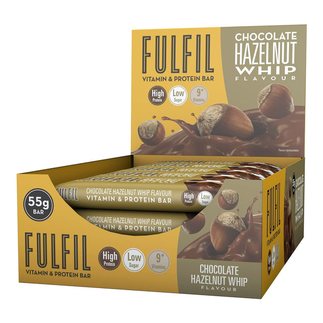 Fulfil Chocolate Hazelnut Whip 55G Vitamin & Protein Bar Box of 15