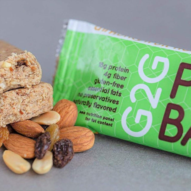 G2G Protein Bar, Almond Oatmeal Cookie, Real Food Ingredients, Refrigerated for Freshness. 24 Count (3 Packs of 8)