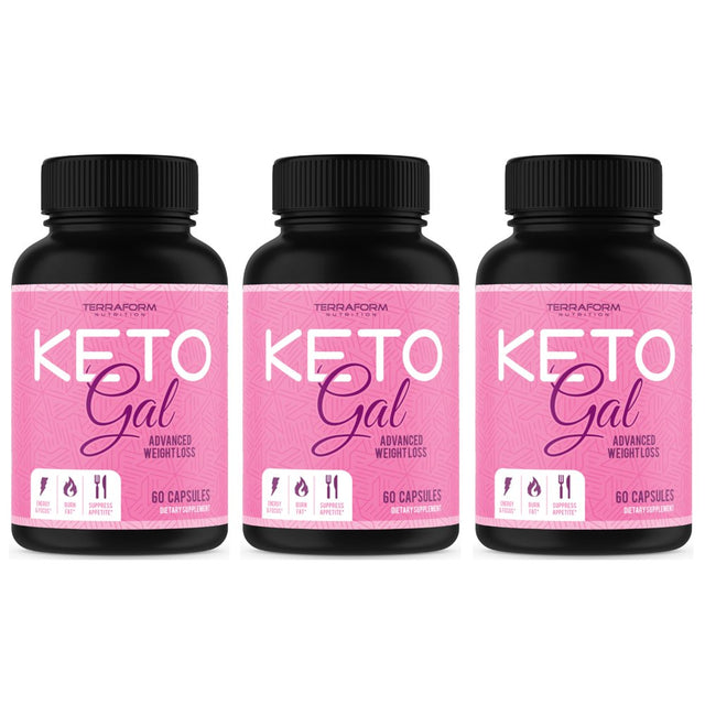 Keto Gal – Keto Diet Weight Loss Supplement for Women – Supports Weight Loss, Fat Burn, Energy & Focus – 3 Pack – USA Made