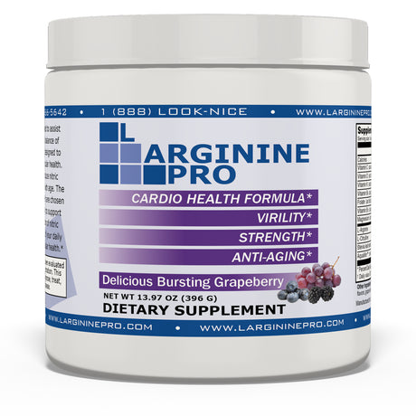 L-Arginine Pro Powder - 5500Mg L-Arginine, 1100Mg L-Citrulline Cardio Health (Grapeberry, (1) Jar)