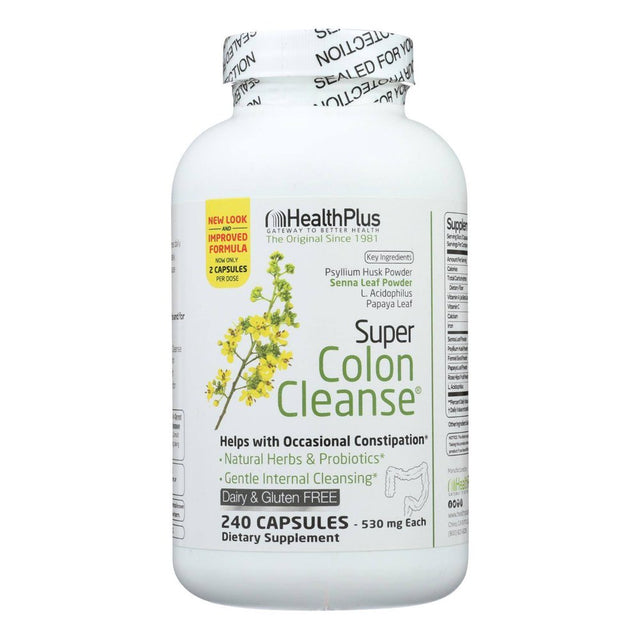 Health plus - Super Colon Cleanse - 500 Mg - 240 Capsules