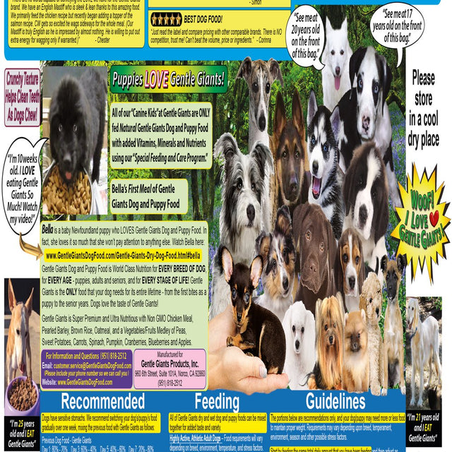 Gentle Giants World Class Canine Nutrition Dog and Puppy Food Classic Quality of Life Chicken Feast, 30-Lb