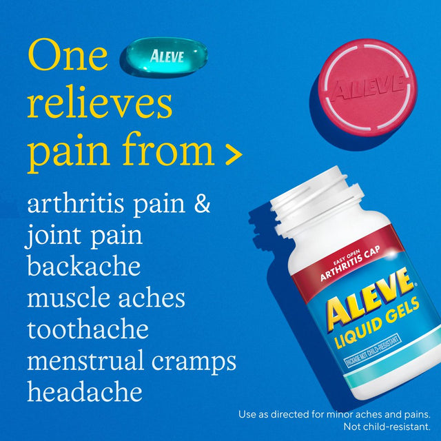 Aleve Liquid Gels Easy Open Arthritis Cap Naproxen Sodium Pain Reliever, 80 Count