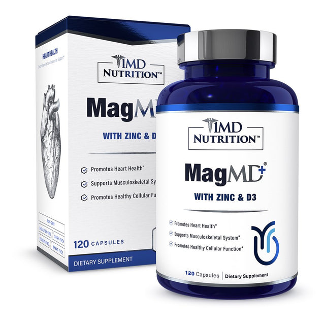 1MD Nutrition Magmd plus | Optimal Cardiovascular Support | 120 Ct.