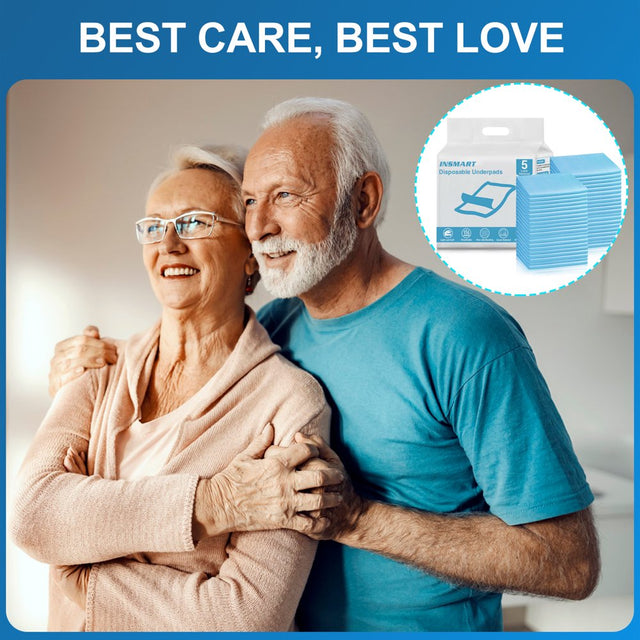 INSMART Disposable Underpads 32'' X 36'' , 40 Count Disposable Incontinence Bed Pads-Bed Pads for Incontinence Disposable-Waterproof Bed Pads-Incontinence Bed Pads