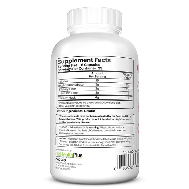 Health plus Colon Cleanse, 200 Capsules, 33 Servings