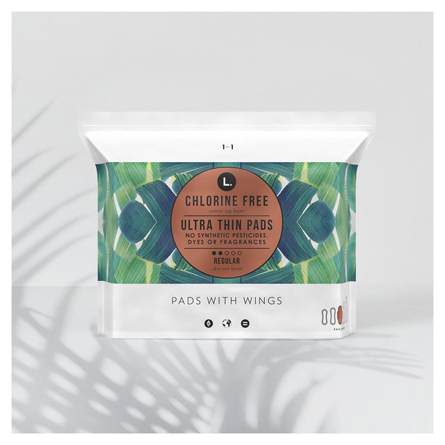 L. Ultra Thin Pads, Regular Absorbency, 42 Ct, 100% Pure Cotton Top Layer
