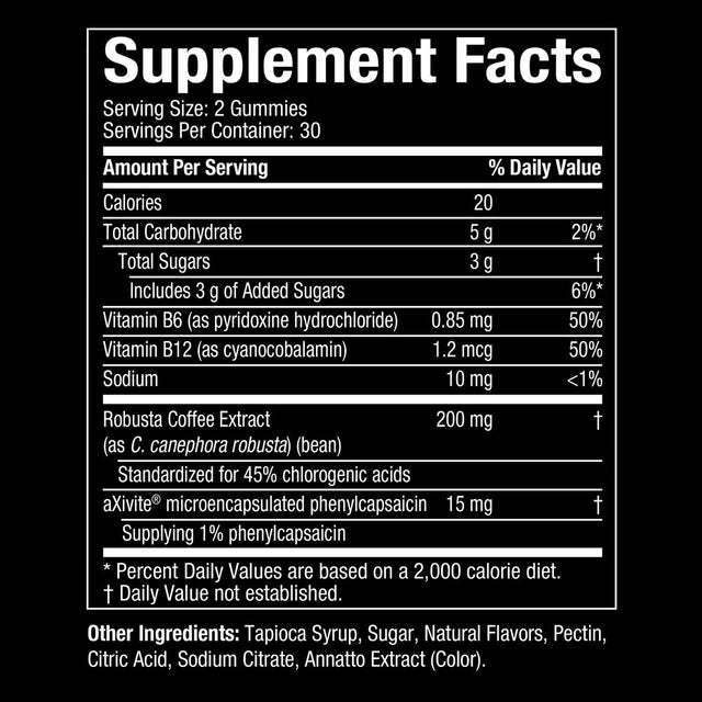 Hydroxycut Hardcore Ultra Shred Axivite Weight Loss Gummies, Thermogenic Supplement, Sweet Heat, 60 Ct