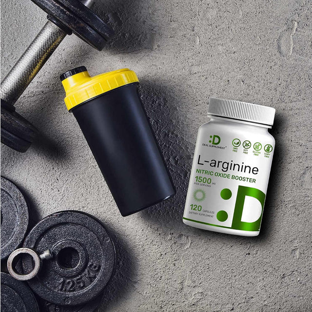 L-Arginine 1500 Mg, 120 Capsules, 3-1 Support, Arginine HCL, AAKG & L-Citrulline, Nitric Oxide Booster, Extra Strength L-Arginine Supplement