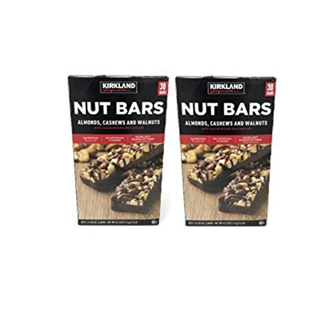 Kirkland Signature Nut Bars 1.4 Oz, 30-Count (Pack of 2 (Total 60 Bars, 30 Bars in Each Box))