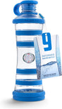 I9Bottle Blue - Structured Water, Glass Water Bottle, Relieve Stress, Super Hydration, Increases Physical Fitness, Body Detox, Chakra Balancing, Increases Strength, Spiritual Gifts, Meditation