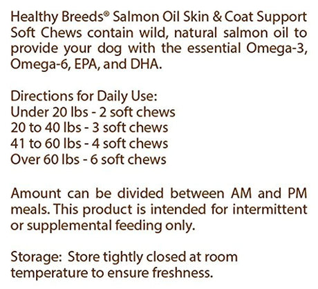 Healthy Breeds Golden Retriever Salmon Oil Soft Chews 120 Count