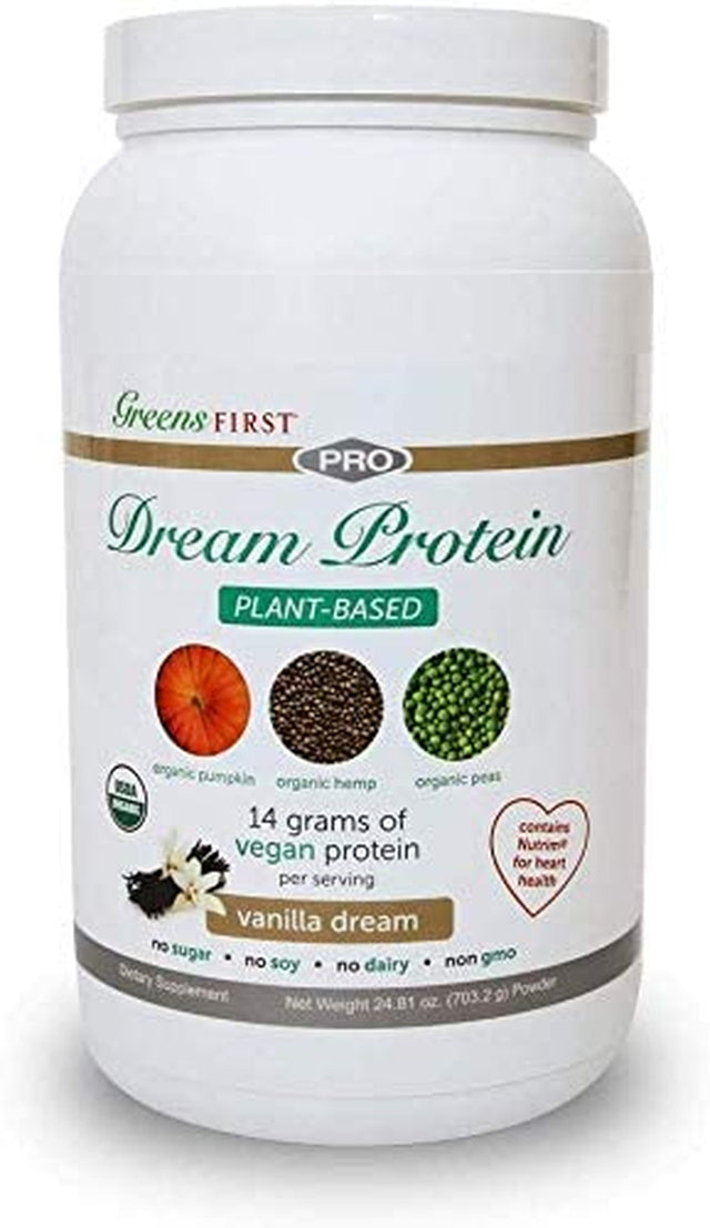 Greens First Dream Protein Plant Based – USDA Organic Dietary Supplement – Vegan Protein Powder – Nutritional