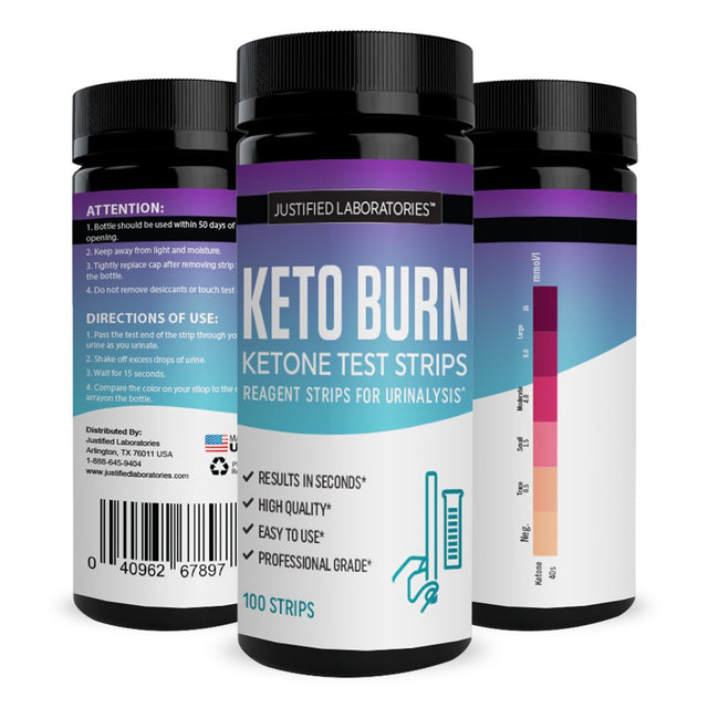 Keto Diet Pills Burn Shred BHB Advanced Supplement S & Keto Test Strips 100 Count
