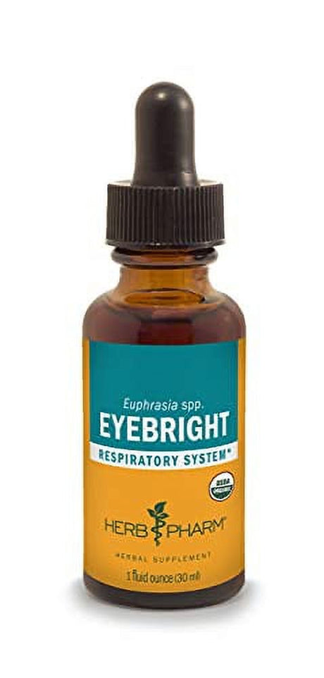 Herb Pharm Certified Organic Eyebright Liquid Extract for Respiratory System Support - 1 Ounce, Clear