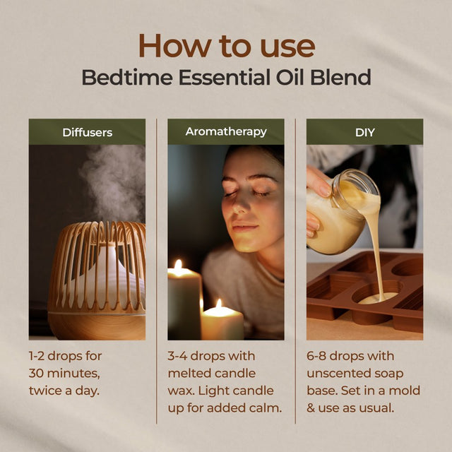 Gya Labs Bedtime Essential Oil Blend for Diffuser- Natural Aromatherapy Bedtime Oil for Sleep, Calming & Relaxing (0.34 Fl Oz)