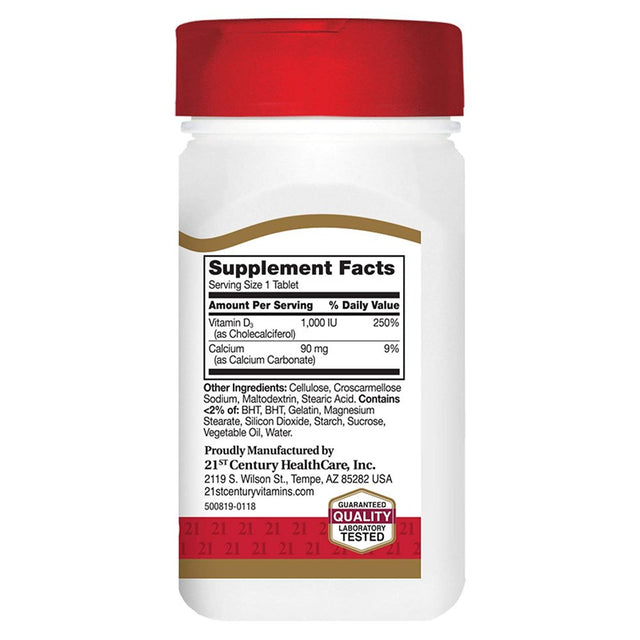 21St Century D3-1000 IU Tablets- 110 Tablets