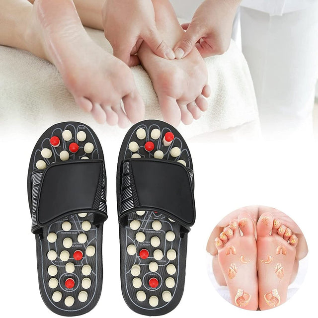 DERCLIVE Plantar Fasciitis Relief Massager, Foot Massage Slippers Sandals Mat for Men Women, Reflexology Foot Massager for Circulation