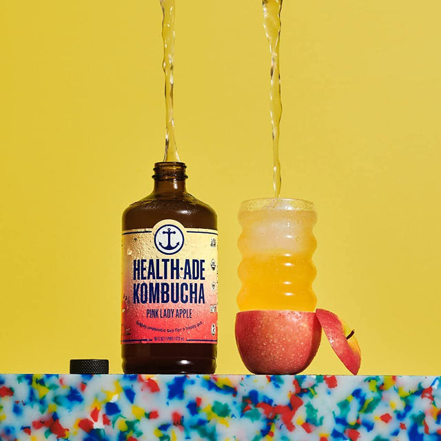 Health-Ade Probiotic Kombucha Tea, Pink Lady Apple, 16 Fl Oz
