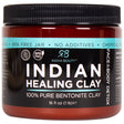 Indian Healing Clay Face & Body Mask - 100% Pure Bentonite Clay, 1Lb.