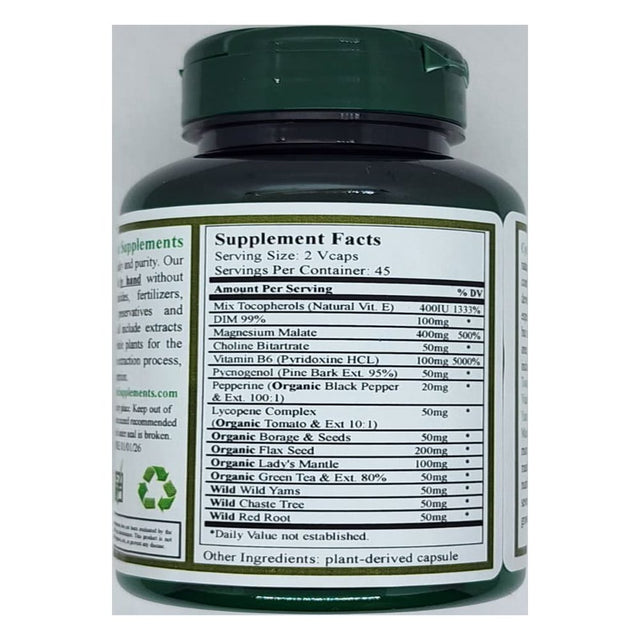 Cyst, Breast Cyst, 90 Vcaps, High Absorbable, Non-Gmo, Gluten-Free (Pack of 5)