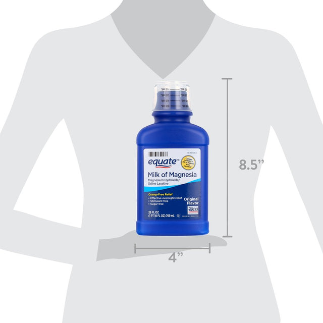 Equate Milk of Magnesia Saline Laxative, Original Flavor, 1200 Mg, 26 Fl Oz