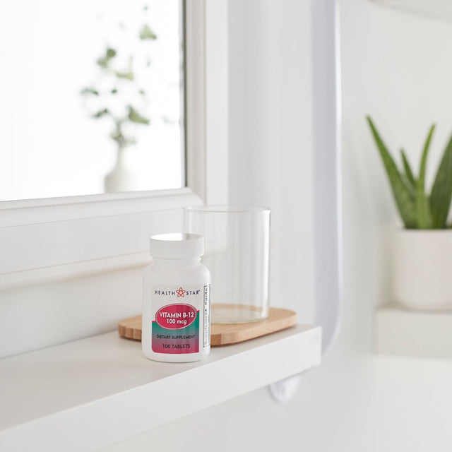 Geri-Care Vitamin B-12 Tablets, Thiamin Vitamin Supplement, 100 Mcg, 1 Bottle, 100 per Bottle